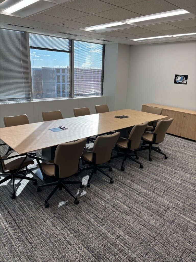 Conference room installation as part of a Haworth office buildout