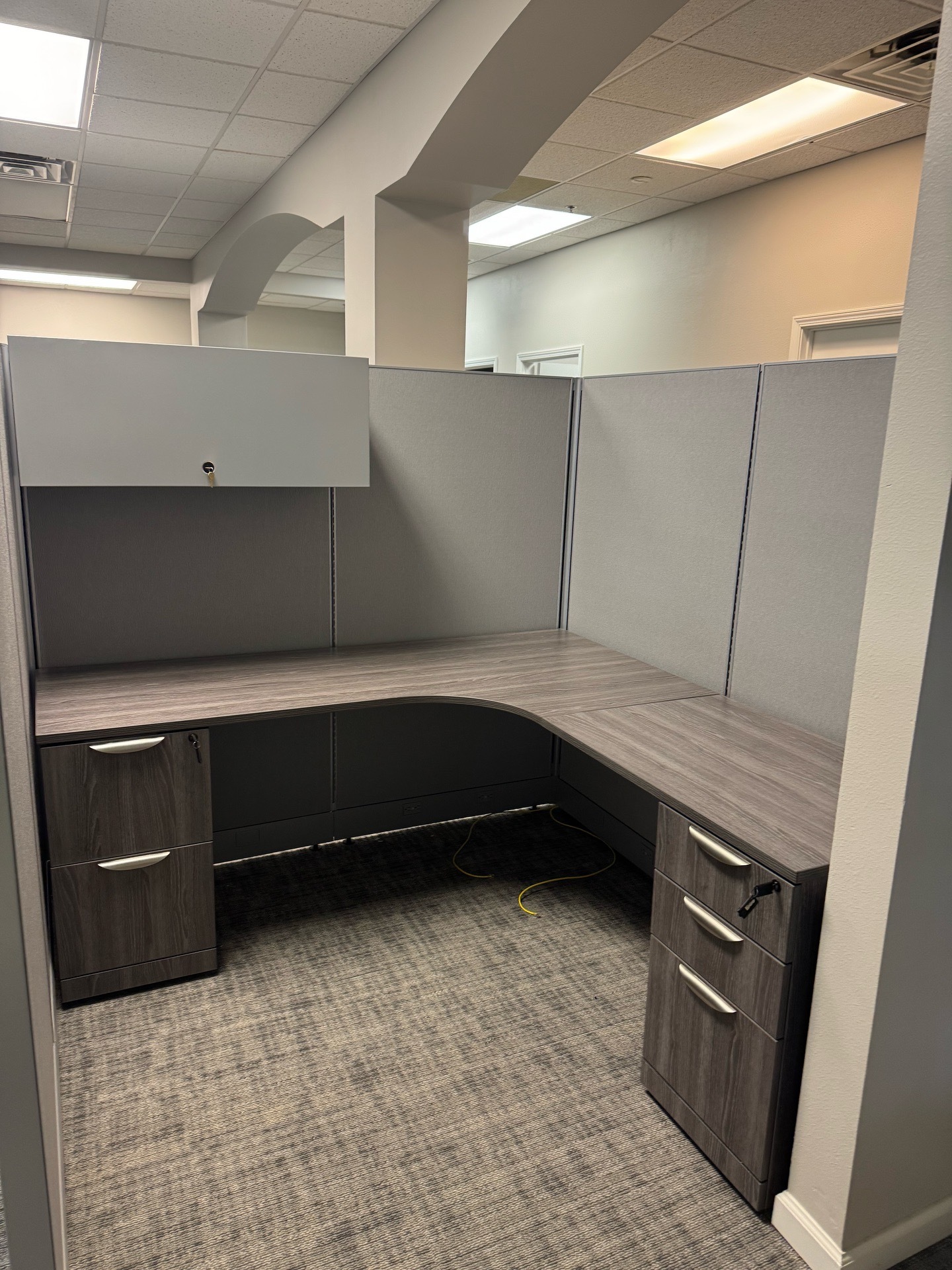 Precision installation of modular office workstations