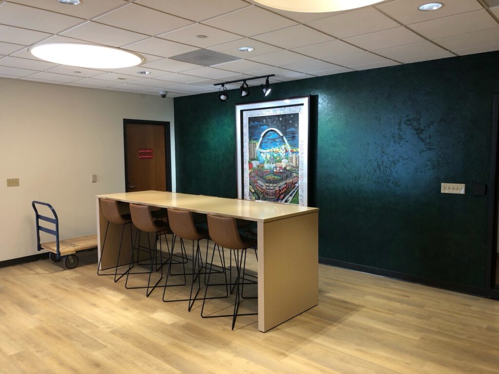 Commercial office furniture installation project
