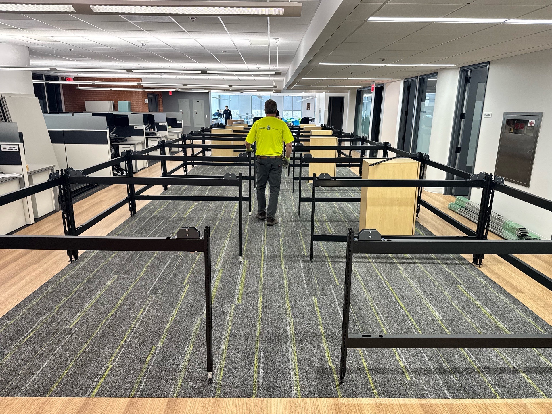 Steelcase workstations installed in open office layout