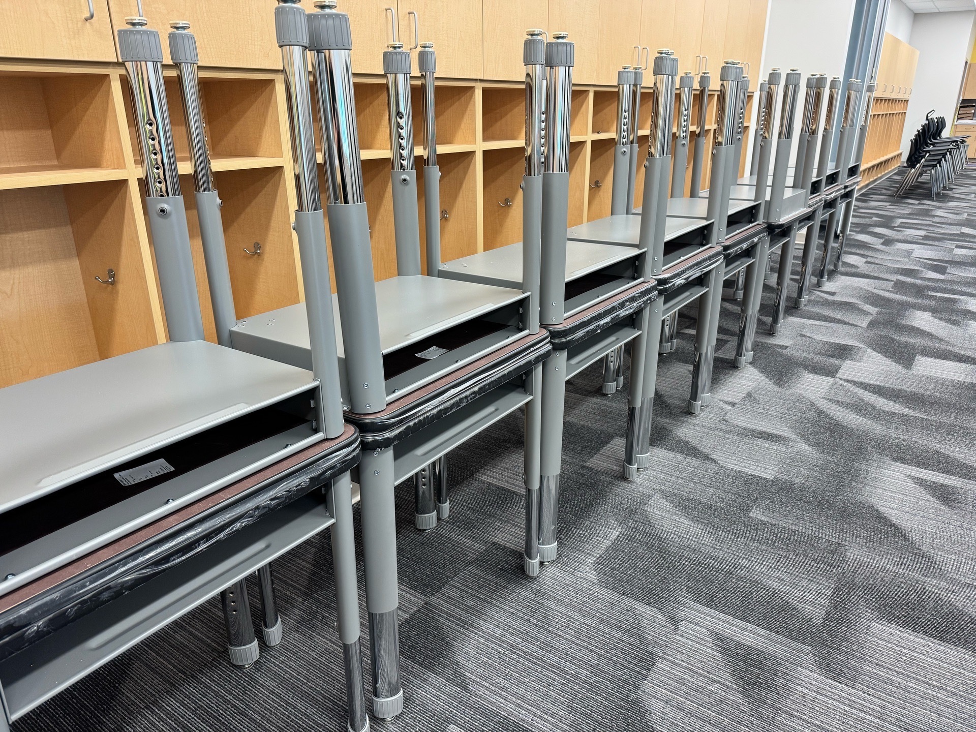 School classroom furniture installation