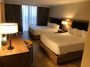 Hotel guest room furniture installation